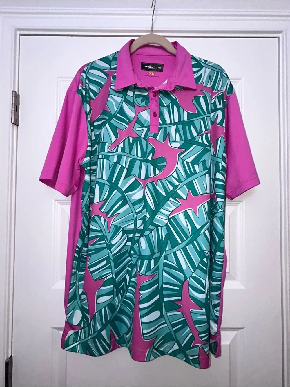 LoudMouth Golf Banana Beach Polo Short Sleeve Shirt
